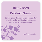 Simple Floral Health & Beauty Labels