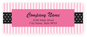 Pink Stripes and Black Patterns
 Shipping Labels