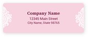Pink Velvet
 Mailing Labels
