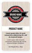 Light Brown Wooden Effect Packaging Labels