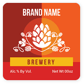 Monotone Fancy Barley Beer Labels