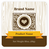 Heart and Wood Background Food Labels