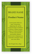 Plain Bamboo Leaf Packaging Labels