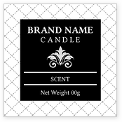 Artsy Dotted Grid Background Candle Labels