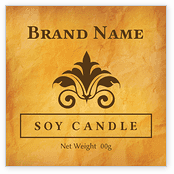 Brown Paper Candle Labels