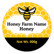 Honeybee Jar Lid Labels