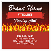 Flaming Chili Jar Labels