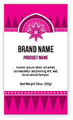 Fancy Ribbon Triangles  Packaging Labels