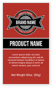 Simple Rust and Black Pattern Packaging Labels