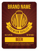 Yellow Beer Gradient Beer Labels