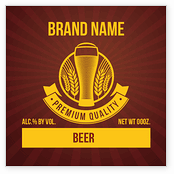 Yellow Beer Gradient Beer Labels