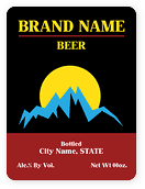Minimalist Sun Mountain Beer Labels