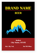 Minimalist Sun Mountain Beer Labels
