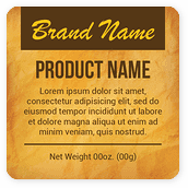 Brown Paper Food Labels