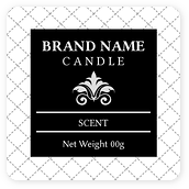 Artsy Dotted Grid Background Candle Labels