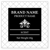Artsy Dotted Grid Background Health & Beauty Labels