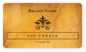 Brown Paper Candle Labels